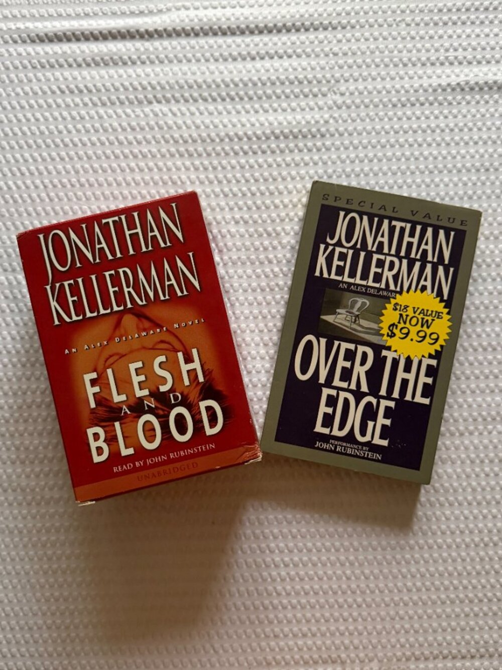 2 Books On Cassette – “Flesh and Blood”/”Over The Edge” By Jonathan Kellerman